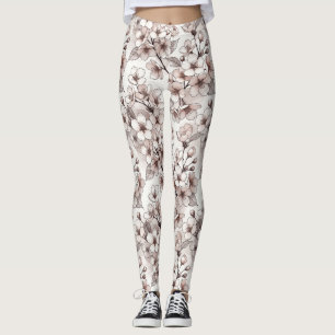 Ömt Körsbärsblomsdesign Leggings