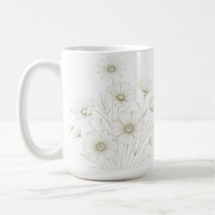 Ömt Kosmos Bouquet Linje Konst Nåde Kaffemugg