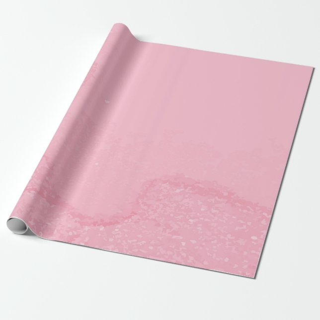 Ömt rosa med lätt glitteraccentdesign presentpapper (Utrullad)