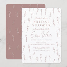 Ömt Skingrade Vilda Blommor Mauve Bröllopsdusch