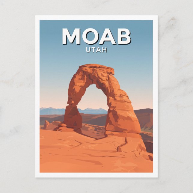 Ömtålig Båge Moab Utah Vykort (Framsida)