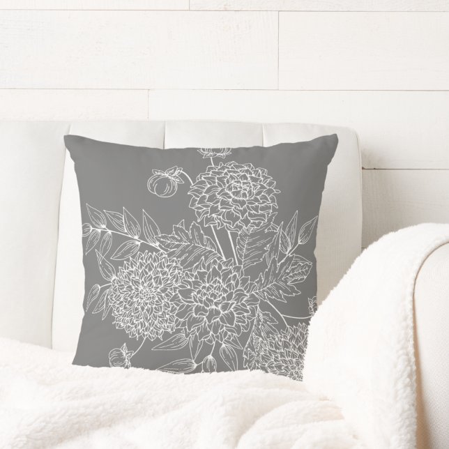 Ömtålig blomillustration kudde (Skapare uppladdad)