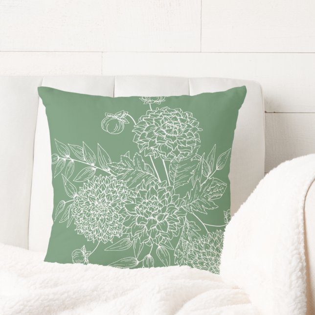 Ömtålig blomillustration kudde (Skapare uppladdad)