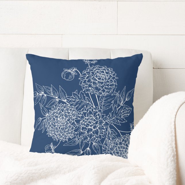 Ömtålig blomillustration kudde (Skapare uppladdad)