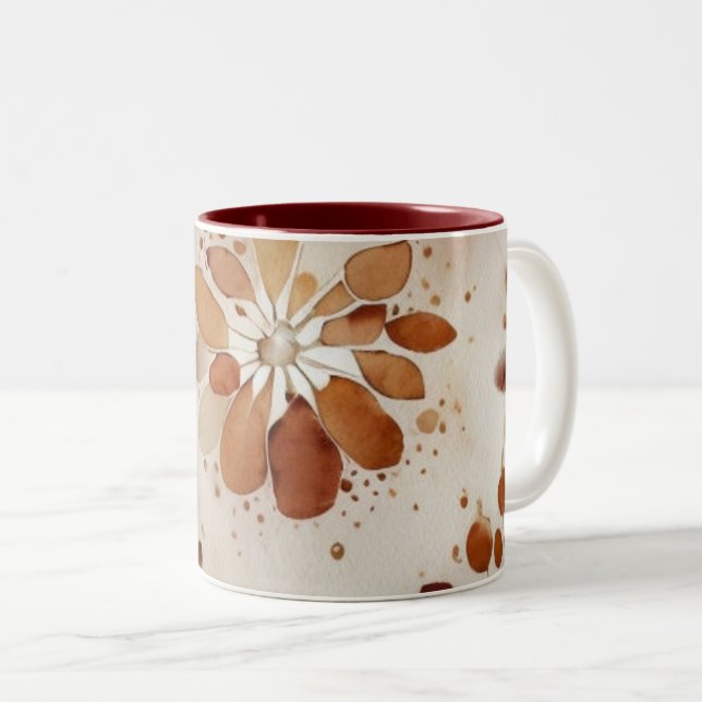 Ömtålig blomkruka i akvarell för kaffekopp (Framsida höger)