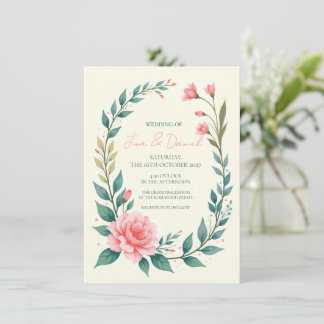 Ömtålig blomsterkrans inbjudan