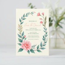 Ömtålig blomsterkrans inbjudan