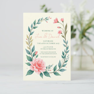 Ömtålig blomsterkrans inbjudan