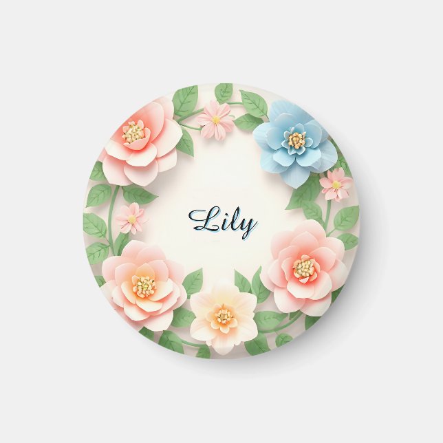 Ömtålig blomsterkrans magnet (Framsidan)