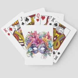 ÖMTÅLIG BLOMSTERLIG MARDI GRAS-MASK CASINOKORT