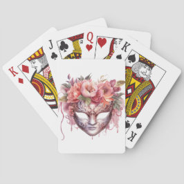 ÖMTÅLIG BLOMSTRANDE MARDI GRAS-MASK CASINOKORT