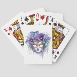 ÖMTÅLIG BLOMSTRANDE MARDI GRAS-MASK CASINOKORT