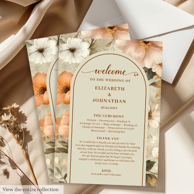 Ömtålig Boho Terrakotta Beige Olivsalvia Program (Delicate Boho Terracotta Beige Olive Program)