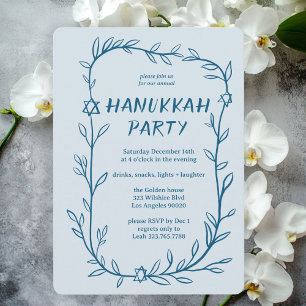 Ömtålig botanisk Hanukkah-fest stjärna av David Inbjudningar