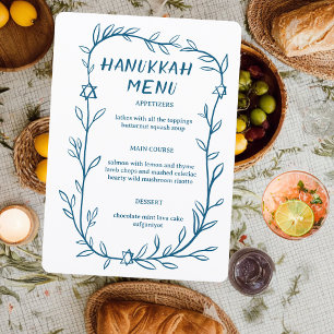 Ömtålig botanisk Hanukkah-festmiddag ANPASSAD Meny
