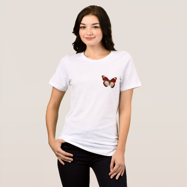 Ömtålig fjärilslogotyp T-shirt för kvinnor (Framsida Full)