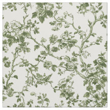 Ömtålig grön blommig Toile