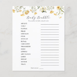 Ömtålig Gul Vildblomma Baby Pladder Röra