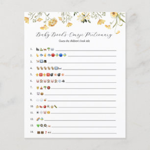 Ömtålig Gul Vildblomma Barnböcker Emoji-spel