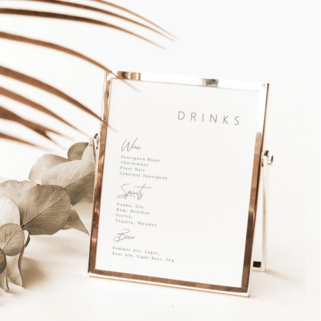 Ömtålig kalligrafi Modern signatur Drinks tecken Poster (Skapare uppladdad)