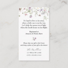 Ömtålig lila vildblomma Långdistans Tilläggskort