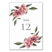 Ömtålig Magnolia Rosa & Rosenskär Bordskort