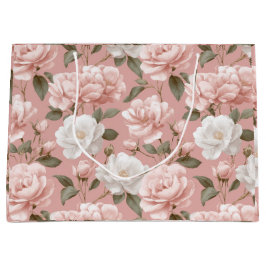 Ömtålig mjuk rosa ros vit blommig mönster