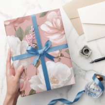 Ömtålig mjuk rosa ros vit blommig mönster