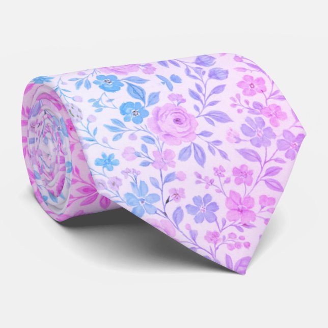  Ömtålig Pastell Vår  Slips (Rullad)