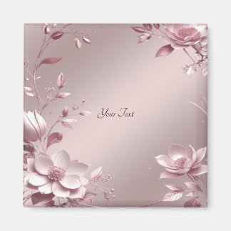 Ömtålig Rosa Blommig Magnet