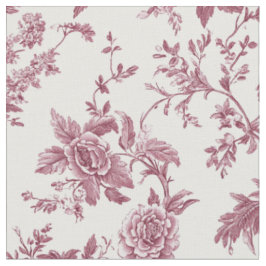 Ömtålig rosa botanisk toile tyg