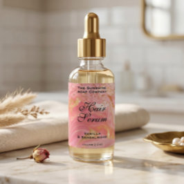 Ömtålig rosa glitter & guld Dropper Flaska Etikett Fraktsedel