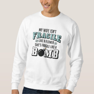 Ömtålig som en bomb lång ärmad tröja
