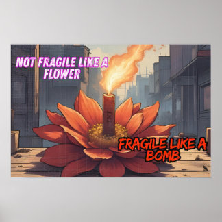 Ömtålig som en bomb poster