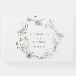 ömtålig torkad blomkrans bröllop gästböcker