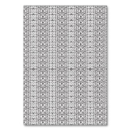 Ömtålig, upprepad ljusgrå blommönster på en bordsnummer