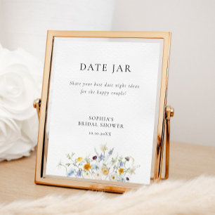 Ömtålig vildblomma datum burk poster