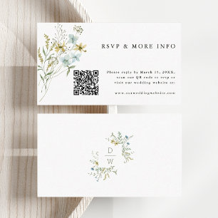 Ömtålig vildblomma Modern Boho Bröllop RSVP Tilläggskort