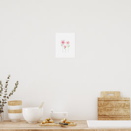 Ömtåliga akvarellvildblommor poster