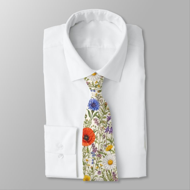 Ömtåliga ängsblommor blommar slips (Bunden)
