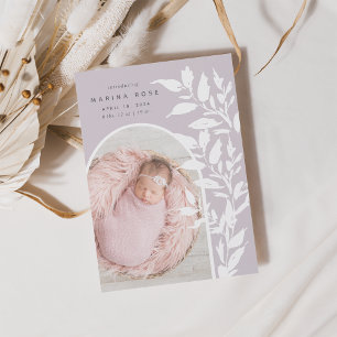 Ömtåliga blad Foto Födelse Tillkännagivande Meddelande