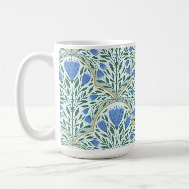 Ömtåliga blåklintar kaffemugg (Vänster)
