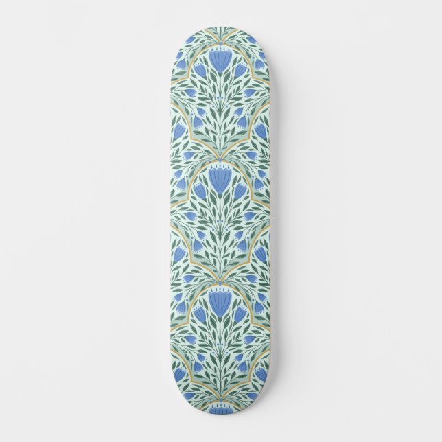Ömtåliga blåklintar mini skateboard bräda 18,5 cm (Framsida)