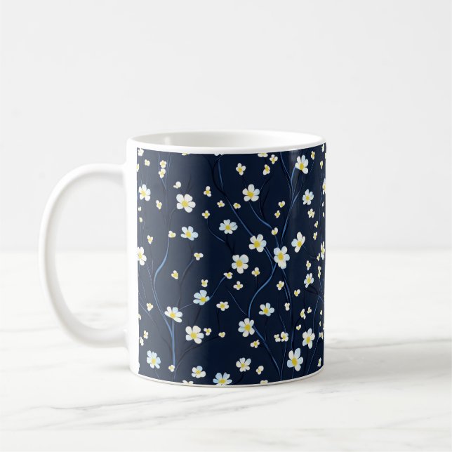 Ömtåliga blommönster kaffemugg (Vänster)