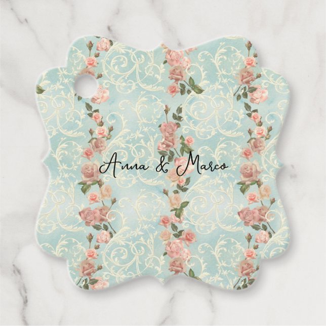 ömtåliga engelska rosor gåvor etiketter (Framsida)