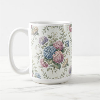 Ömtåliga hortensiablommor kaffemugg
