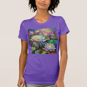 Ömtåliga lotusblommor blommar i snön t shirt