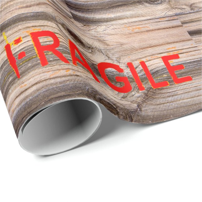 ÖMTÅLIGA Märken - Rivet - Trästruktur Presentpapper (Rullad Hörn)