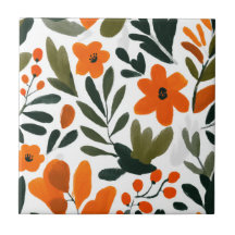 Ömtåliga orange blommor vår blomster mönster