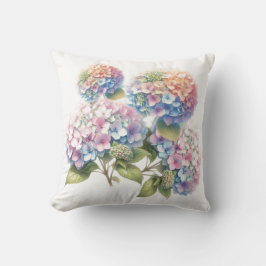 Ömtåliga Pastell Akvarell Hortensia Kastkudde Kudde
